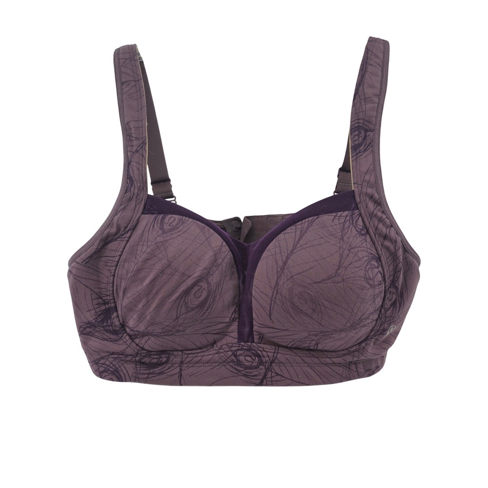 Lululemon Ta Ta‎ Tamer ll Sports Bra Plum Black Band 30  Gym Yoga